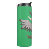 Cute grappige cartoon kookaburra thermosbeker (Gedraaid links)