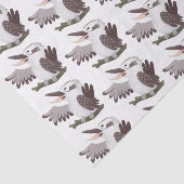 Cute grappige cartoon kookaburra tissuepapier (Detail)