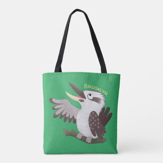 Cute grappige cartoon kookaburra tote bag (Achterkant)