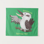 Cute grappige cartoon kookaburra wandkleed (Voorkant (horizontaal))