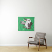 Cute grappige cartoon kookaburra wandkleed (In Situ (horizontaal))
