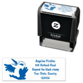 Cute grappige cartoon kookaburra  zelfinktende stempel (In situ)