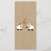 Cute grappige cartoon schaap uit de liefde voor he menu (Achterkant)