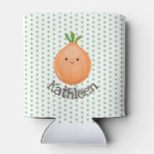 Cute grappige cartoon van bruine uien blikjeskoeler (Achterkant)