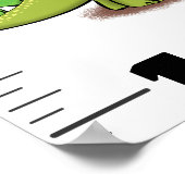 Cute grappige cartoon van dinosaurusdieren poster (Hoek)