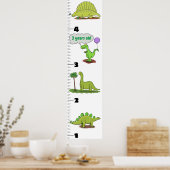 Cute grappige cartoon van dinosaurusdieren poster (Keuken)