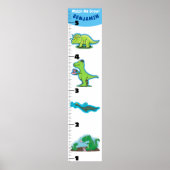 Cute grappige cartoon van dinosaurusdieren poster (Voorkant)