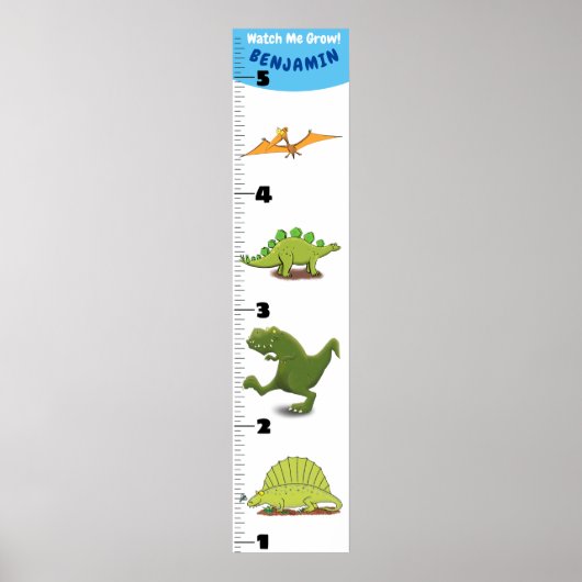 Cute grappige cartoon van dinosaurusdieren poster (Voorkant)