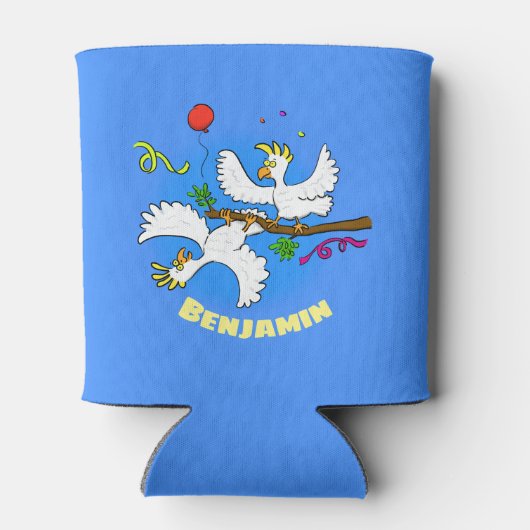 Cute grappige cartoon van het feest van de cocktai blikjeskoeler (Achterkant)