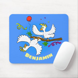 Cute grappige cartoon van het feest van de cocktai muismat