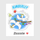 Cute grappige cartoon van het feest van de cocktai sticker (Vel)