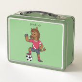 Cute grappige cartoon voor paardenvoetbal (Achterkant)