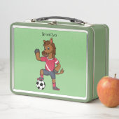 Cute grappige cartoon voor paardenvoetbal (In situ)