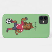 Cute grappige cartoon voor paardenvoetbal Case-Mate iPhone case (Achterkant (horizontaal))