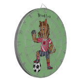 Cute grappige cartoon voor paardenvoetbal dartbord (Voorkant Links)