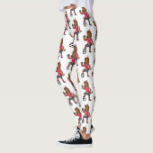 Cute grappige cartoon voor paardenvoetbal leggings (Links)