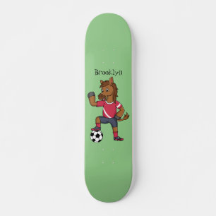 Cute grappige cartoon voor paardenvoetbal persoonlijk skateboard