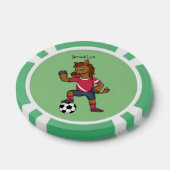 Cute grappige cartoon voor paardenvoetbal poker chips (Enkel)
