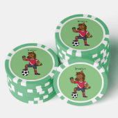 Cute grappige cartoon voor paardenvoetbal poker chips (Opstapeling)