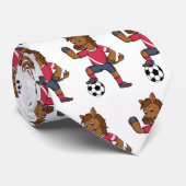 Cute grappige cartoon voor paardenvoetbal stropdas (Opgerold)