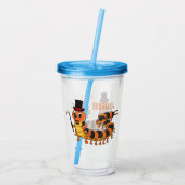 Cute grappige centipede cartoon illustratie acryl drinkbeker (Achterkant)