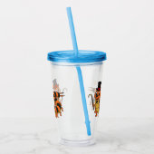 Cute grappige centipede cartoon illustratie acryl drinkbeker (Links)