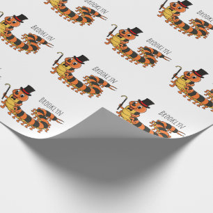 Cute grappige centipede cartoon illustratie cadeaupapier