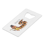 Cute grappige centipede cartoon illustratie creditkaart flessenopener (Voorkant Gekanteld)