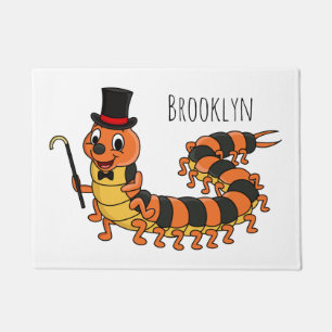 Cute grappige centipede cartoon illustratie deurmat