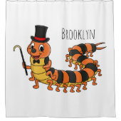 Cute grappige centipede cartoon illustratie douchegordijn (Voorkant)