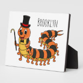 Cute grappige centipede cartoon illustratie fotoplaat (Zijkant)