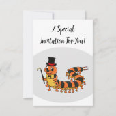 Cute grappige centipede cartoon illustratie kaart (Achterkant)