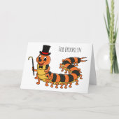 Cute grappige centipede cartoon illustratie kaart (Voorkant)