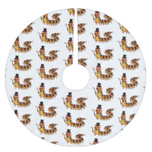 Cute grappige centipede cartoon illustratie kerstboom rok