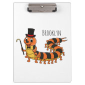 Cute grappige centipede cartoon illustratie klembord (Voorkant)