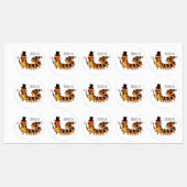 Cute grappige centipede cartoon illustratie labels (Vel)
