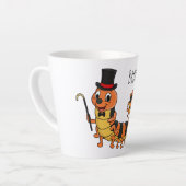 Cute grappige centipede cartoon illustratie latte mok (Linkerhoek)