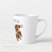 Cute grappige centipede cartoon illustratie latte mok (Rechts)