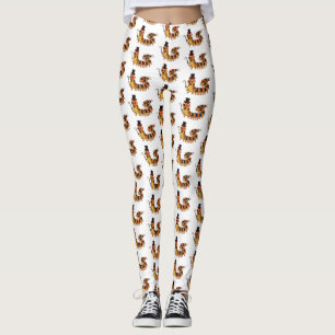 Cute grappige centipede cartoon illustratie leggings