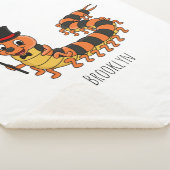 Cute grappige centipede cartoon illustratie sherpa deken (3/4)