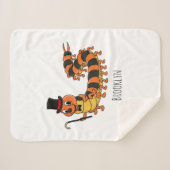 Cute grappige centipede cartoon illustratie sherpa deken (Voorkant (horizontaal))