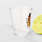 Cute grappige centipede cartoon illustratie shot glas (Links)