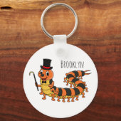 Cute grappige centipede cartoon illustratie sleutelhanger (Voorkant)