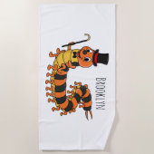 Cute grappige centipede cartoon illustratie strandlaken (Voorkant)