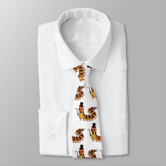 Cute grappige centipede cartoon illustratie stropdas (Gebonden)