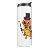 Cute grappige centipede cartoon illustratie thermosbeker (Gedraaid links)