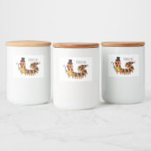 Cute grappige centipede cartoon illustratie voedselcontainer etiket (Flessen)