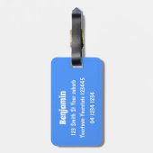 Cute grappige cockatoeages cartoon bagagelabel (Achterkant verticaal)