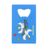 Cute grappige cockatoeages cartoon creditkaart flessenopener (Voorkant)