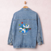 Cute grappige cockatoeages cartoon denim jacket (Hangar)
